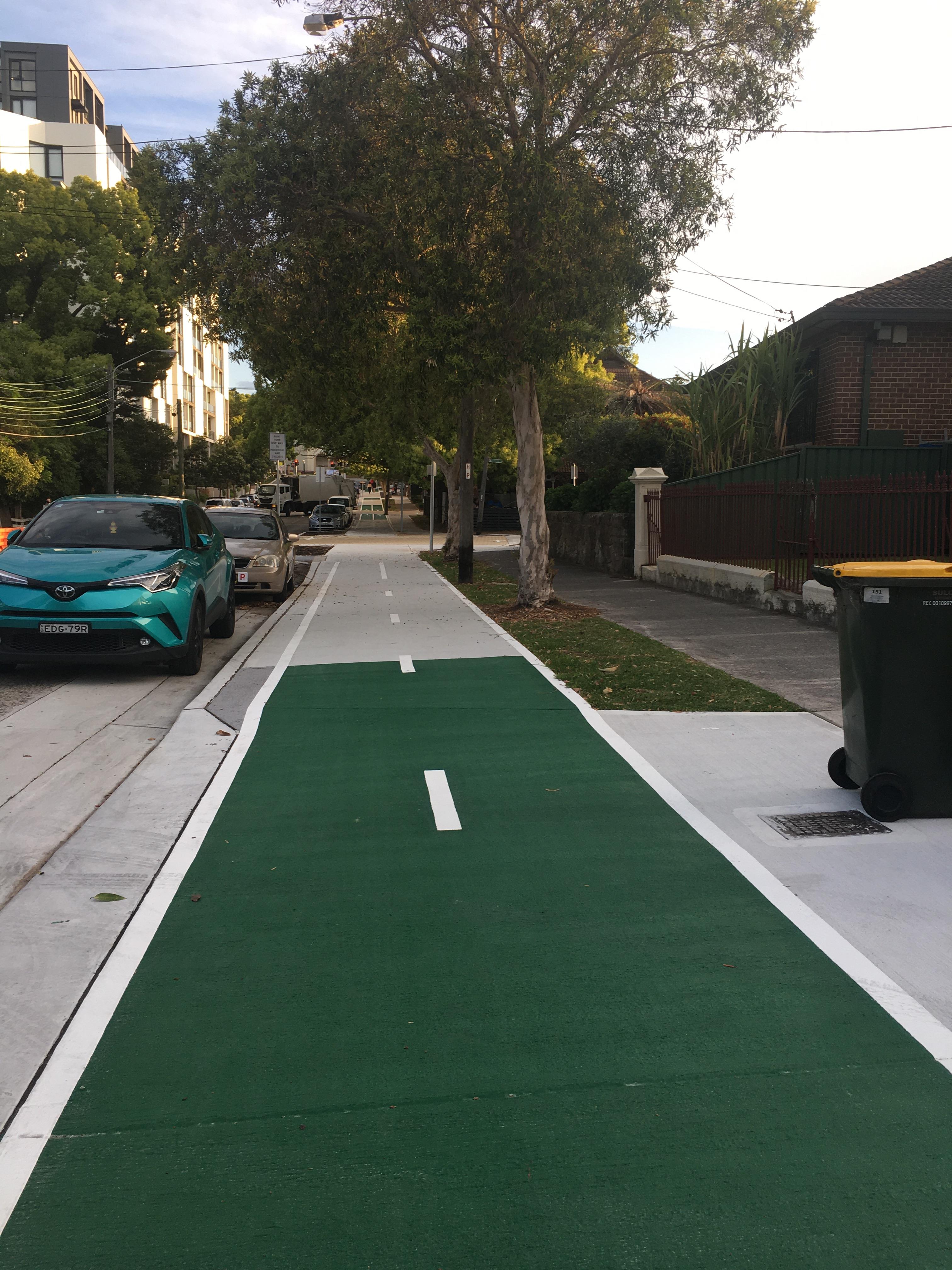 Livingstone Road - Looking South to Marrickville Road Cycle way